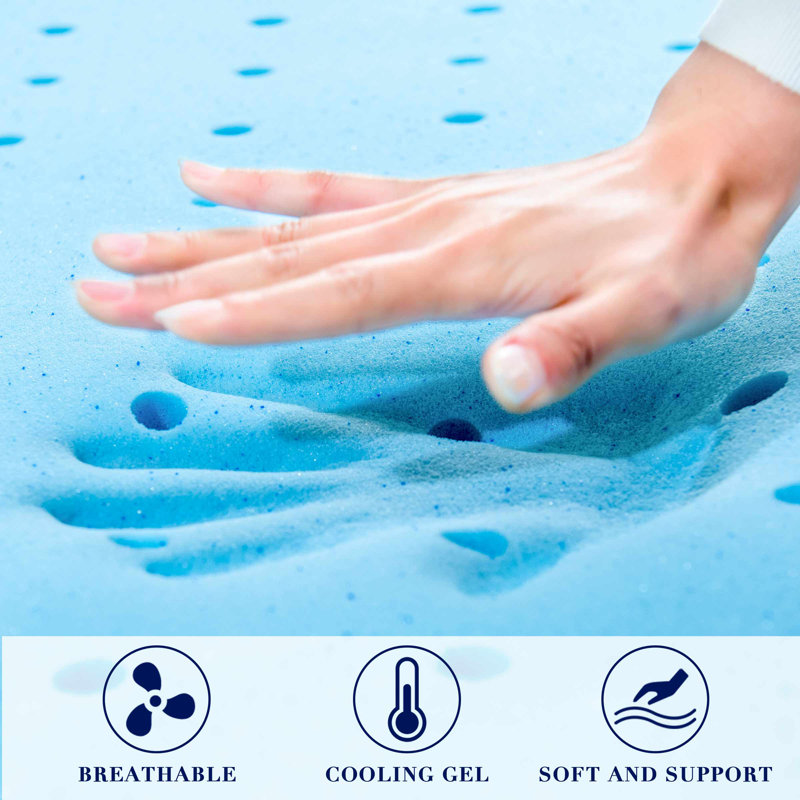 Subrtex 7.5cm Gel Memory Foam No Mattress Topper & Reviews Wayfair.co.uk